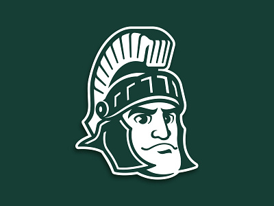 Michigan State Sparty Logo athletics basketball character college custom design football icon illustration mascot spartan sports