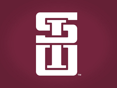 Southern Illinois University Interlocking Logo acronym i monogram s u
