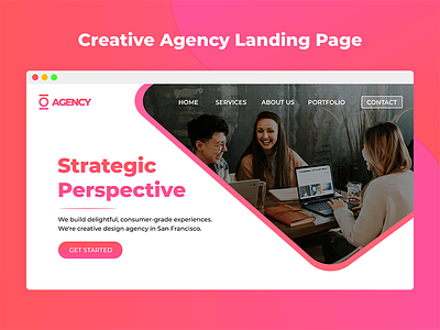 Creative Agency Landing Page creative html interaction landingpage site ui ux web