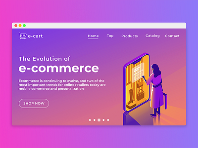 e-Commerce Cover page concept