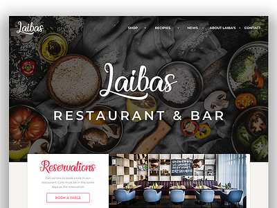 Laiba's Restaurant & Bar Landing Page