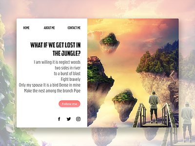Lost In the Jungle aboutme agency design html landingpage site ui ux webdesign
