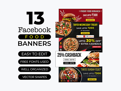 Social Media Food Banners ads banner download facebook food free graphics media psd social tapzo