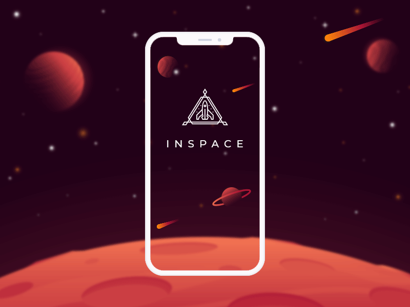 I N S P A C E adobexd concept contest css html inspace landing rebound site ui ux website