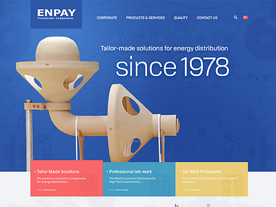 Redesign of Energy Corporate Website corporate website energy industrial redesign transformer