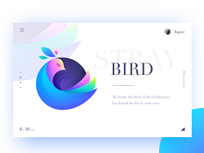 Bird brenttton colors gradients graphic illustration logo poster typography vector web wings