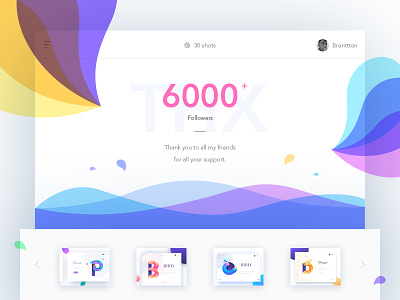 6k+ Followers brenttton colors drops gradients graphic illustration sea typography ui water wave web