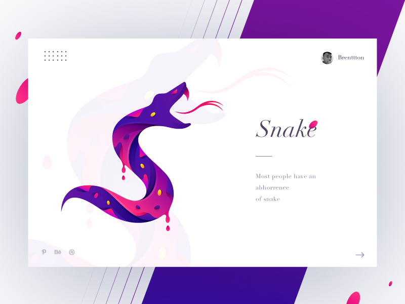 S&Snake brenttton ferocious logo blood tails vector typography illustration graphic gradients colors