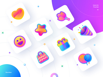 Icons for HuaJiao (1) brenttton gradients huajiao icons set
