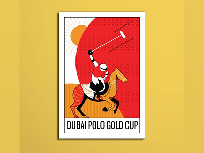 Dubai Polo Gold Cup design branding illustration
