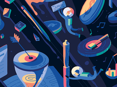 Detail | Illustration for NET Magazine cover 284 cover currency design flat freelance illustrator lines money space universe vector