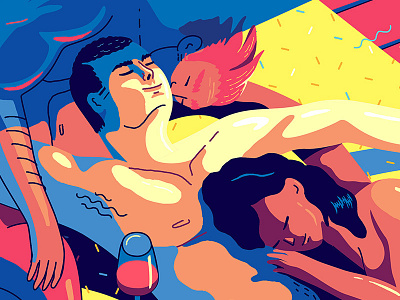 illo for Playboy (detail 02) art detail digital flat illustration illustrator lgbt nude playboy sex vector wacom
