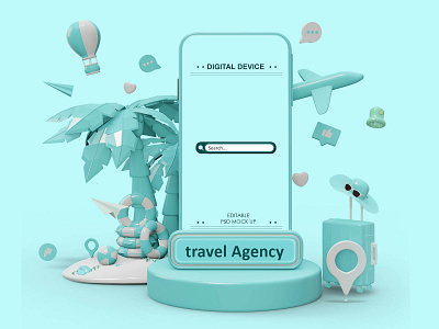 Travel Agency 3d agency travel design graphic design illustration illustration 3d travel