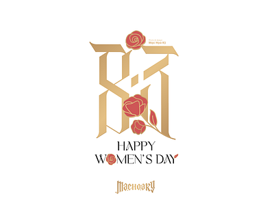Happy Women's Day 🌹 8-3 graphic design happy womens day typeface typography