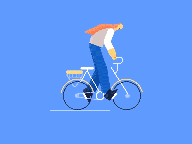 Cycling gif illustration motion