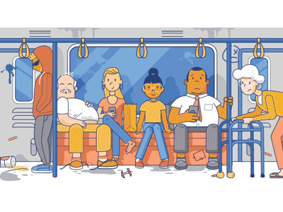 subway motion gif illustration motion