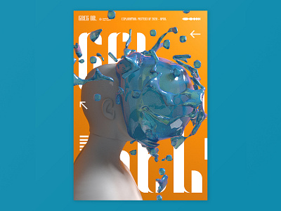 Gel cinema4d gel graphic design poster splash typogaphy