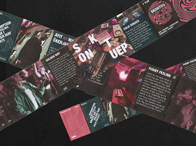 Skontu EP mini brochure branding dark design geometric graphic design poster typogaphy