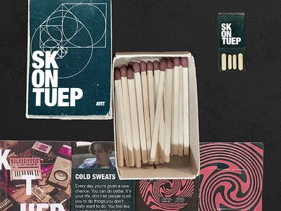 Matchbox album box: Skontu EP album art design geometric graphic design matchbox poster typogaphy