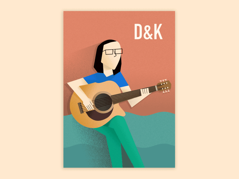 D&K branding colorful design geometric graphic design illustration poster retro vector