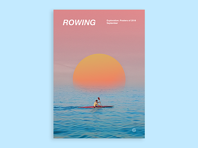 Rowing colorful design graphic design photo photomontage poster typogaphy
