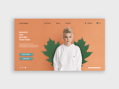 I AM PANDA clothing webpage branding design graphic design kickstarter typogaphy ui ux webdesign