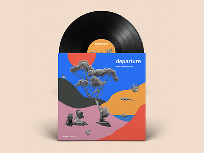 Samurai Champloo Music Record: Departure Album cover redesign collage colorful design graphic design retro