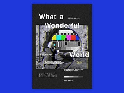 What a Wonderful World colorful dark design graphic design poster typogaphy