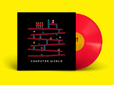 Kraftwerk - Computer World cover redesign 8bit colorful design graphic design retro vinyl