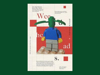 Weedheads. colorful design geometric graphic design poster typogaphy