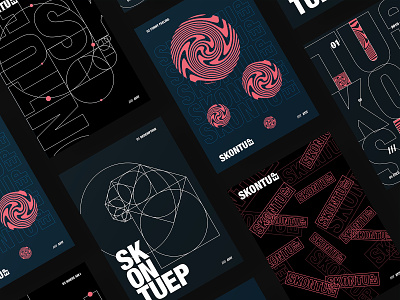 Ayit Skontu EP posters branding dark design geometric graphic design music poster typogaphy