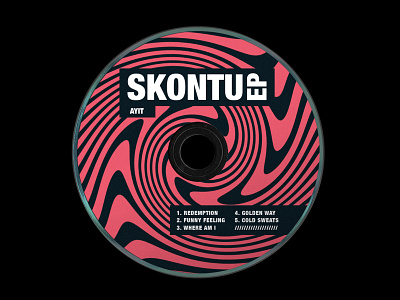 Skontu EP music alt album cover branding cd cover dark design graphic design music swirl typogaphy