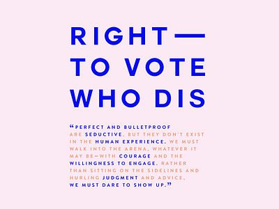Right To Vote typography vote