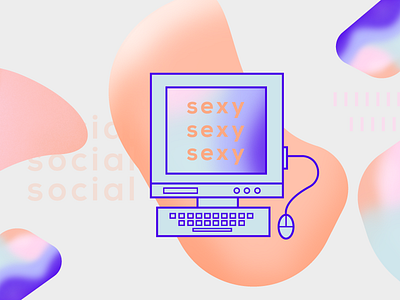 Social Sexy colorful computer fun sexy social