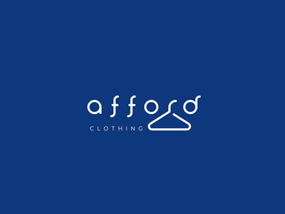 Afford clothing logo ai branding clothing design flat identity logo logotype suit vector wear