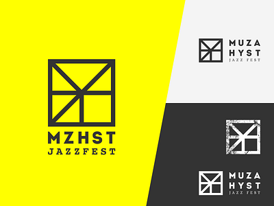 MUZAHYST jazzfest logo contemporary design festival free hyst jazz jazz festival logo logotype music muza mzhst