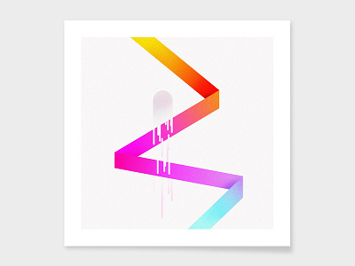 DNA invider abstract colors dna drone graphic illustration line low minimal poster