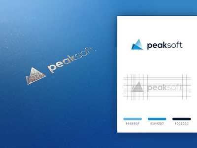 PeakSoft - logo for an accountant company accountant logo logotype mountain peak soft