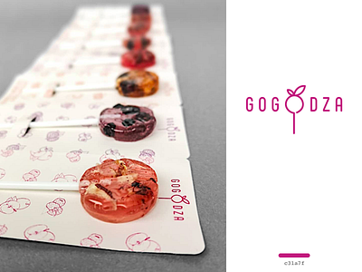 gogodza - logo for a candy company candy fruits gogodza logo logotype lollipop lollipops tasty