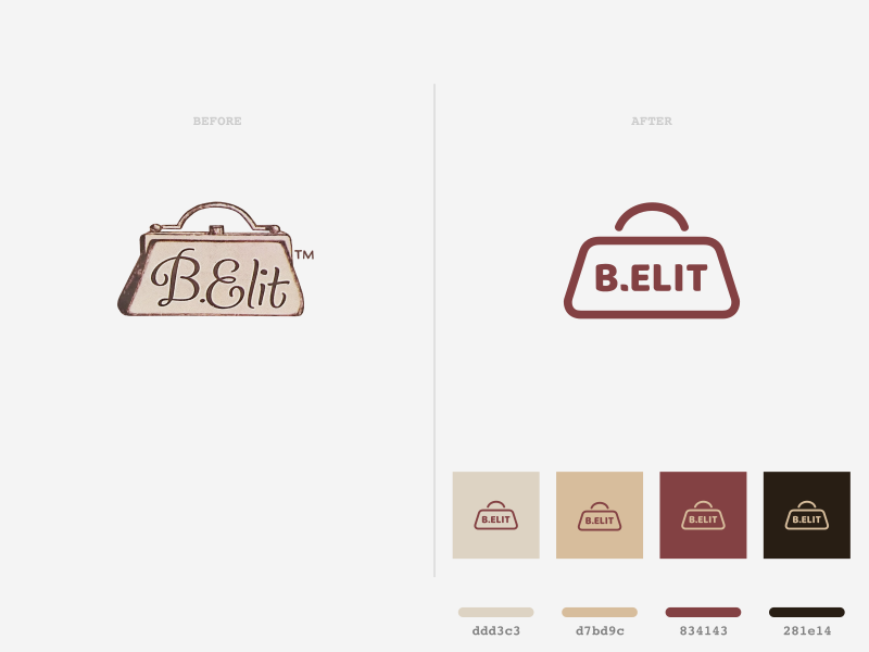 redesigned logo for a bag making company by hxw on Dribbble