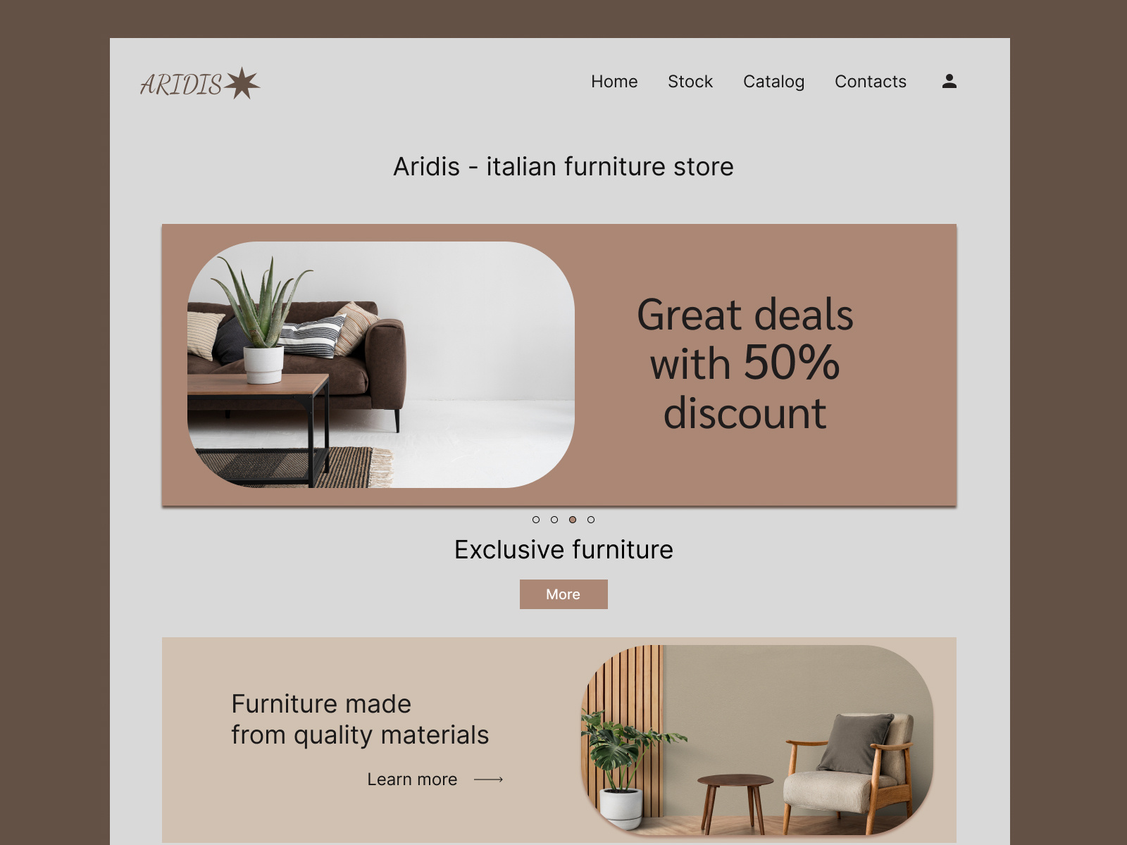 Italian furniture store by Елена on Dribbble