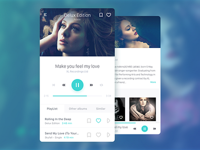 Music player :: Daily UI #009 android app challenge dailyui design flat ios music player ui