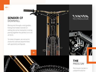 Canyon Product bike canyon daily flat landing ui web