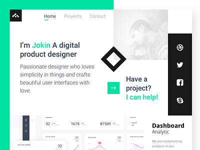 Just an a idea design flat portfolio ui ux