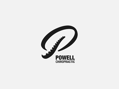 Powell Chiropractic chiropractic corporate inspiration logo medical minimal p simple spine