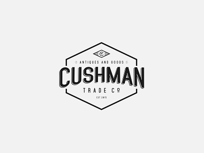 Cushman Trade Co. antiques badge inspiration logo retro thrift trade co trendy vintage