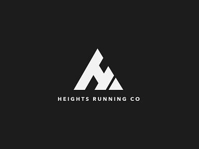 Heights Running Co. fitness h inspiration logo minimal mountain running work out