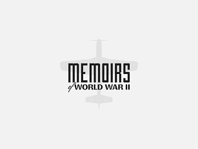 Memoirs of WWII fighter jet inspiration logo memoirs plane retro vintage war wwii
