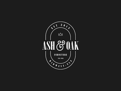 Ash ash badge crown furniture inspiration logo oak retro vintage