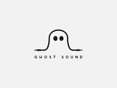 Ghost Sound audio branding cable ghost guitar cable inspiration logo minimal sound tech